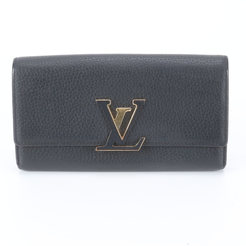 Louis Vuitton Portefeuille Capucines Taurillon M61248 Leather Long Wallet for...